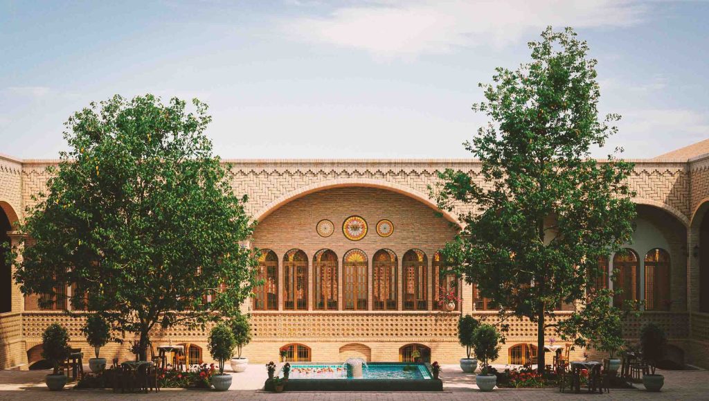 visualization architectural of niakan hotel yazd 3